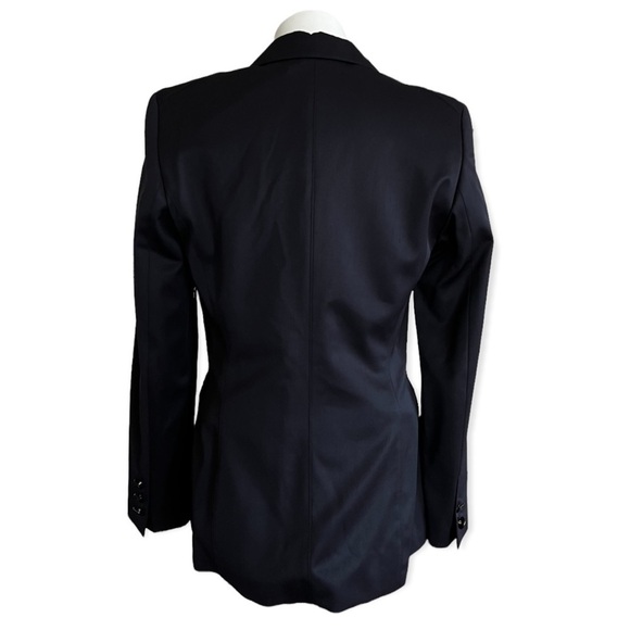 ESCADA Vintage Single Breasted Deep Navy 3 Button Blazer Size 34/XS - Picture 3 of 12